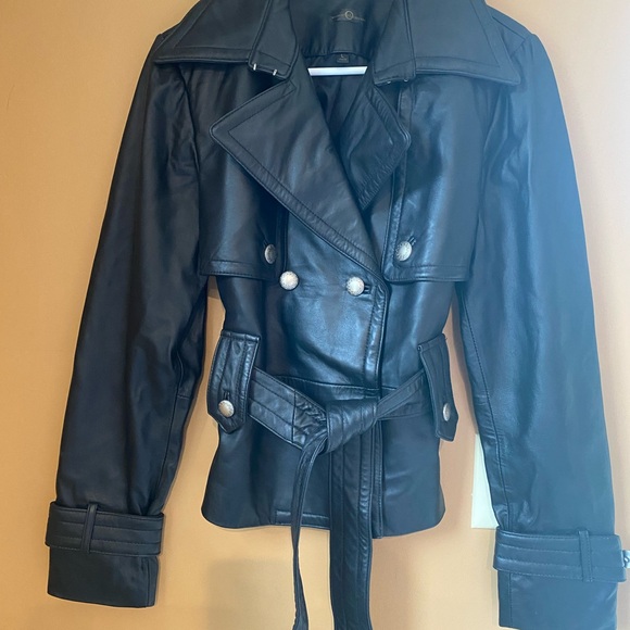 Wilsons Leather Jackets & Blazers - Black Double-Breasted Leather Jacket